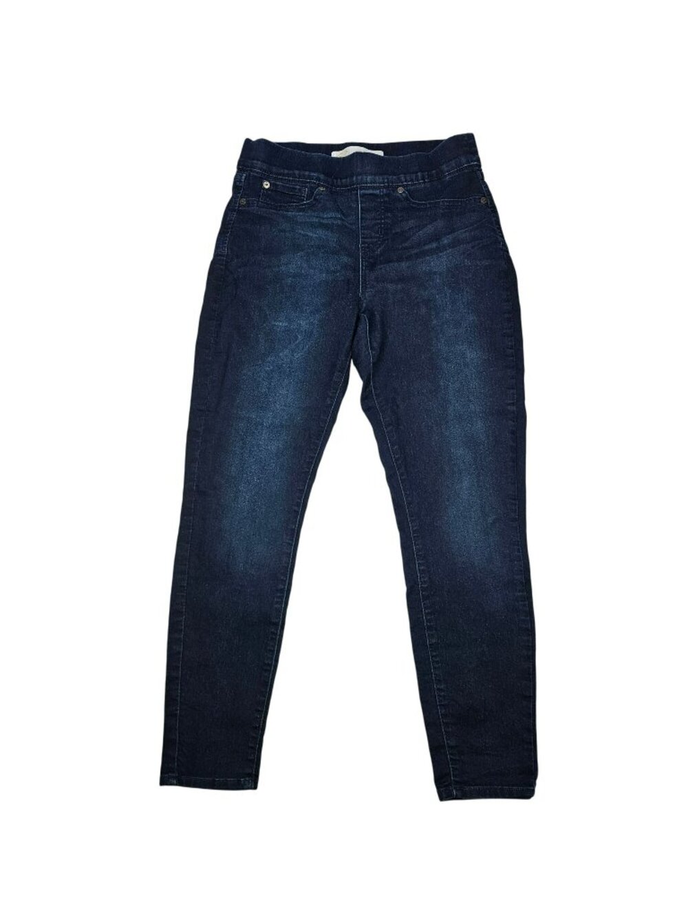 Levi Strauss Gold Totally Shaping Pull-On Skinny Jeans Women's Size 10 Dark Blue